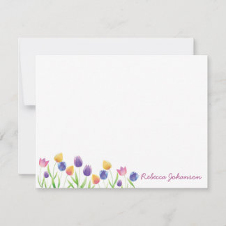 Aangepaste Tulip Note Card Notitiekaartje