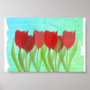 Aangepaste tulpen poster