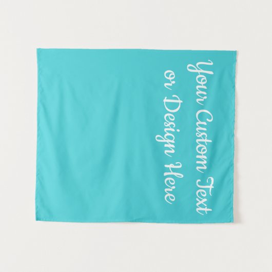 Aangepaste Turquoise Banner Persoonlijke Bruidsdou Wandkleed (Voorkant (horizontaal))