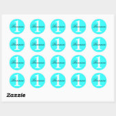 Aangepaste Turquoise Favor Stickers (Vel)