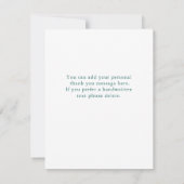 Aangepaste turquoise kolibries dank u notitiekaartje (Achterkant)