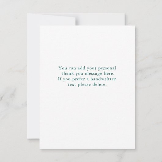 Aangepaste turquoise kolibries dank u notitiekaartje (Achterkant)