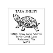 Aangepaste Turtle Extra lang retouradres Rubberstempel (Afrduk)