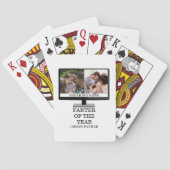 Aangepaste tv na het jaar grappige vader 2 foto pokerkaarten (Achterkant)