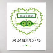 Aangepaste "twee erwten in een peul"-koppels poster (Voorkant)
