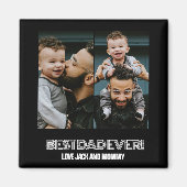 Aangepaste twee foto collage vaders dag magneet (Voorkant)