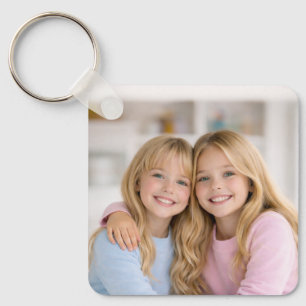 Aangepaste Twee Foto Dubbelzijdig Aluminium Sleutelhanger