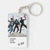 Aangepaste twee foto dubbelzijdig beste vrienden sleutelhanger (achterkant)