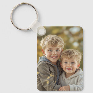 Aangepaste twee foto dubbelzijdige aluminium sleut sleutelhanger