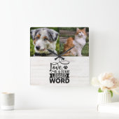 Aangepaste twee foto-elektrische wandklok vierkante klok (Huis)