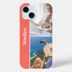 Aangepaste twee-foto iPhone Case met Naam Hoesje