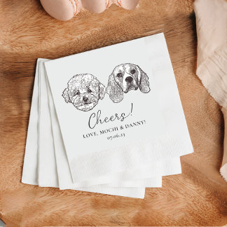 Aangepaste Twee Huisdier Servetjes Voor Cocktails Servet