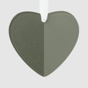 Aangepaste twee-tonige mos groen hart acryl Orname Ornament