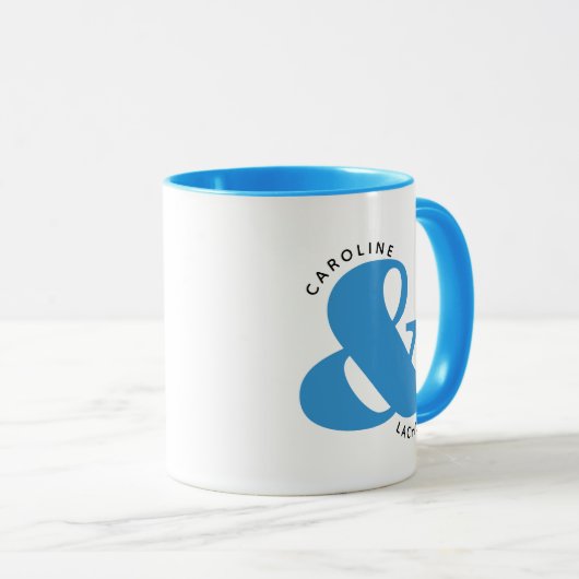 Aangepaste twee toon paar bruiloft Jubileum Mok (Voorkant rechts)