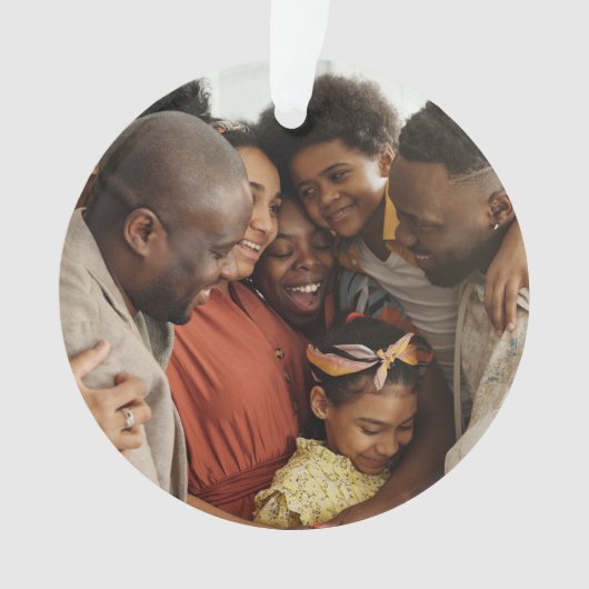 Aangepaste twee zijdige foto Kerst Acryl Ornament (voorkant)