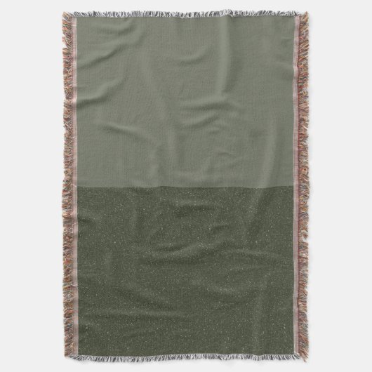 Aangepaste tweekleurige mos groene getextureerde g deken (Voorkant Verticaal)