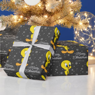 Aangepaste TWEETY™ Vogel Vrolijk Kerstfeest Cadeaupapier