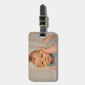 Aangepaste tweezijdige Baby foto op maat Bagagelabel (Voorkant verticaal)