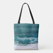 Aangepaste tweezijdige foto gepersonaliseerd stran draagtas (Achterkant)