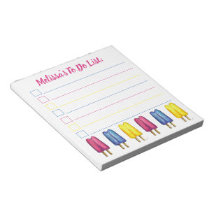 Aangepaste Twin Pop Popsiche om lijst te doen Notitieblok