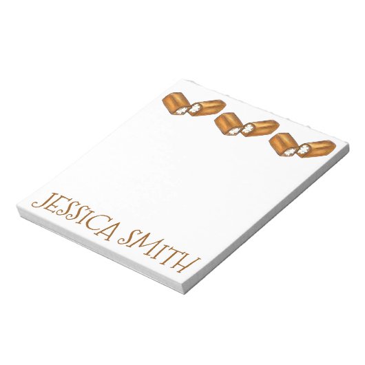 Aangepaste Twinkie Junk Food Foodie Snack Cakes Notitieblok (Gedraaid)