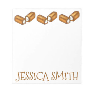 Aangepaste Twinkie Junk Food Foodie Snack Cakes Notitieblok