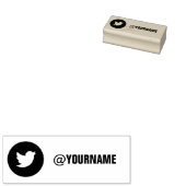 Aangepaste Twitter naam, Volg mij op Twitter Rubberstempel (Gestempeld)