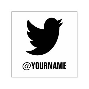 Aangepaste Twitter naam, Volg mij op Twitter Zelfinktende Stempel