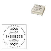 Aangepaste typografie getrouwd paar retour adres 	rubberstempel (Gestempeld)