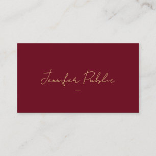 Aangepaste Typografie Gouden Tekst Script Luxe Glo Visitekaartje