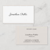 Aangepaste typografie Modern Elegant Minimalist Visitekaartje (Voorkant / Achterkant)