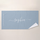 Aangepaste typografie naam badhanddoek (Badhanddoek)