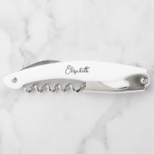 Aangepaste typografie Naam Elegant Modern Eenvoudi Kurkentrekker (Achterkant)