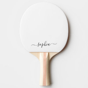 Aangepaste typografie naam tafeltennisbatje