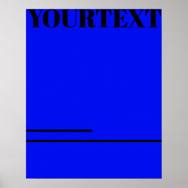 Aangepaste typografie ontwerp cool minimalisme bla poster
