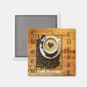Aangepaste Typografiecoffee Lover Photo Magnet Magneet (Voorkant / Achterkant)