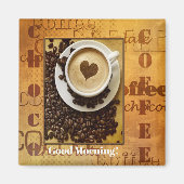Aangepaste Typografiecoffee Lover Photo Magnet Magneet (Voorkant)