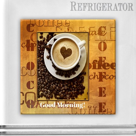 Aangepaste Typografiecoffee Lover Photo Magnet Magneet