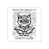 Aangepaste uilenboekplaat 	rubberstempel (Afrduk)