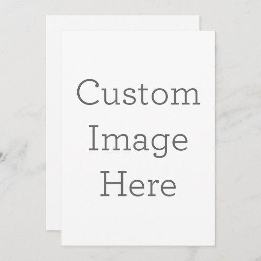 Enkele uitnodiging, Maat: 12,7  x 17,8 cm, Papier: Signature Mat, Enveloppen: Wit (Voorkant / Achterkant)