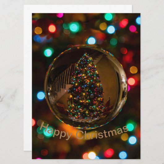 Aangepaste uitnodiging gelukkig Kerstmis (Voorkant / Achterkant)