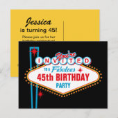 Aangepaste uitnodiging Las Vegas Briefkaart (Voorkant / Achterkant)