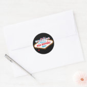 Aangepaste uitnodiging Las Vegas Ronde Sticker (Envelop)