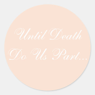 Aangepaste uitnodiging linen ronde sticker