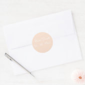Aangepaste uitnodiging linen ronde sticker (Envelop)