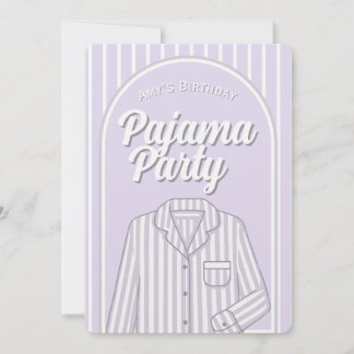 Aangepaste uitnodiging - Meisjes pyjama slaapfeest