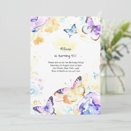 Aangepaste uitnodiging op feestdag (Staand voorkant)