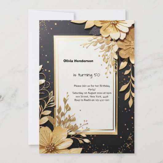 Aangepaste uitnodiging op feestdag (Voorkant)