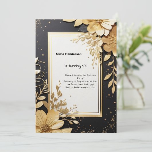 Aangepaste uitnodiging op feestdag (Staand voorkant)