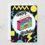 Aangepaste uitnodiging - Retro 80s 90s themafeest (Voorkant)